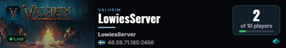 LowiesServer live status badge