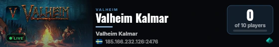 Valheim Kalmar live status badge