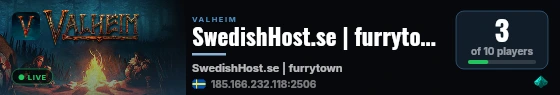 SwedishHost.se | furrytown live status badge