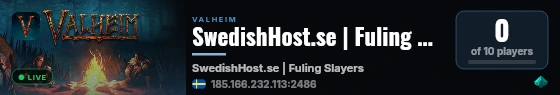 SwedishHost.se | Fuling Slayers live status badge