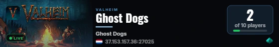 Ghost Dogs live status badge