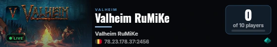 Valheim RuMiKe live status badge