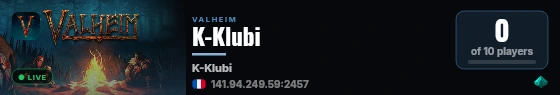 K-Klubi live status badge