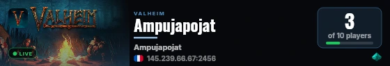 Ampujapojat live status badge