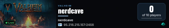 nerdcave live status badge