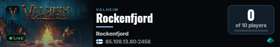 Rockenfjord live status badge