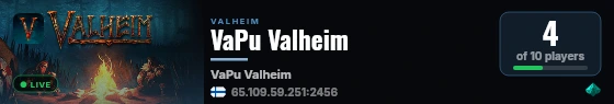 VaPu Valheim live status badge