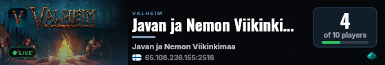 Javan ja Nemon Viikinkimaa live status badge