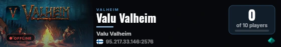 Valu Valheim live status badge