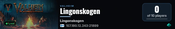 Lingonskogen live status badge