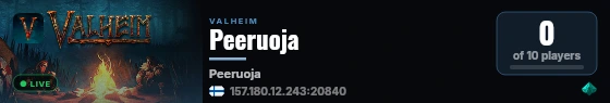 Peeruoja live status badge