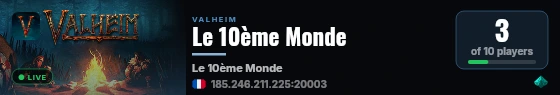 Le 10ème Monde live status badge