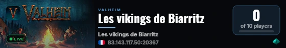 Les vikings de Biarritz live status badge