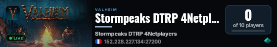 Stormpeaks DTRP 4Netplayers live status badge