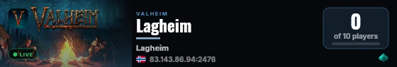 Lagheim live status badge