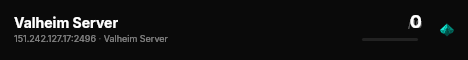 Valheim Server live status badge