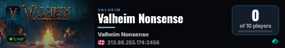 Valheim Nonsense live status badge
