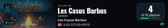 Les Casus Barbus live status badge