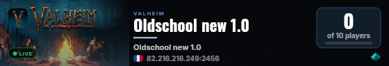 Oldschool new 1.0 live status badge