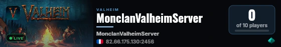 MonclanValheimServer live status badge