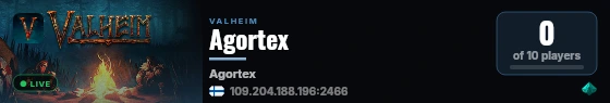 Agortex live status badge