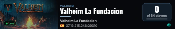 Valheim La Fundacion live status badge