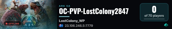 OC-PVP-LostColony2847 live status badge