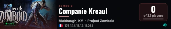Companie Kreaul live status badge