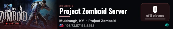 Project Zomboid Server live status badge