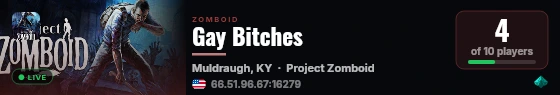 Gay Bitches live status badge