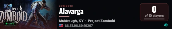Alavarga live status badge
