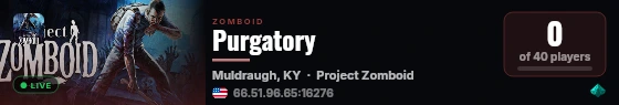 Purgatory live status badge