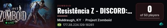 Resistência Z - DISCORD: [ https://discord.gg/CRm9GahFKd ] live status badge