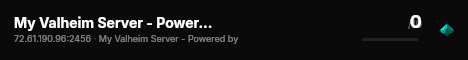 My Valheim Server - Powered by AMP live status badge