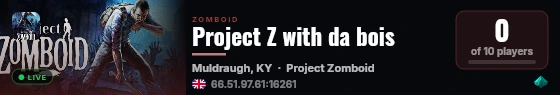 Project Z with da bois live status badge