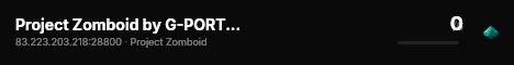 Project Zomboid by G-PORTAL.com live status badge