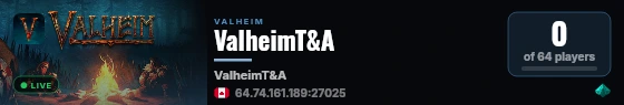 Valheim - Hosted by HostHavoc.com live status badge