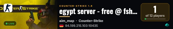 egypt server - free @ fshost.me live status badge