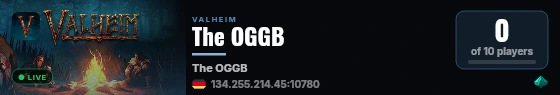 The OGGB live status badge
