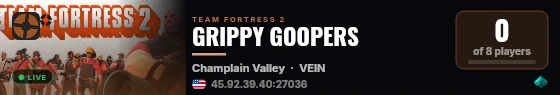 GRIPPY GOOPERS live status badge