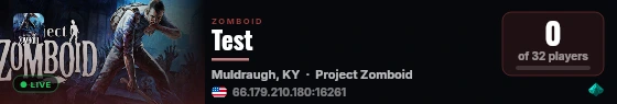 Test live status badge