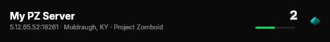 My PZ Server live status badge