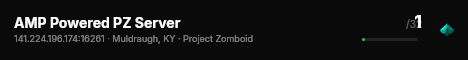 AMP Powered PZ Server live status badge