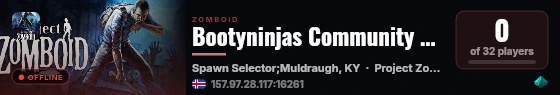 Bootyninjas Community Server live status badge