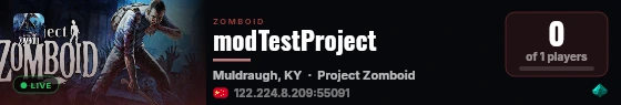 modTestProject live status badge