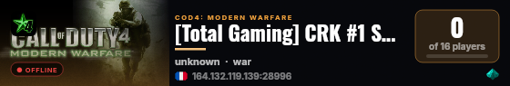 [Total Gaming] CRK #1 Softcore Full2 By www.shadow.gg live status badge