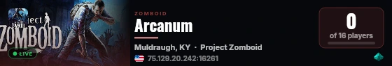 Arcanum live status badge