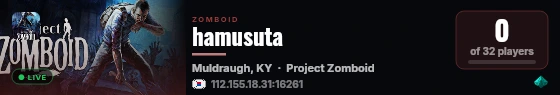 hamusuta live status badge