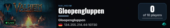 Gloopengluppen live status badge