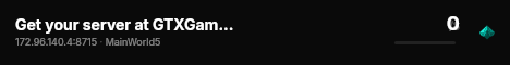Get your server at GTXGaming.co.uk - Instant Setup live status badge